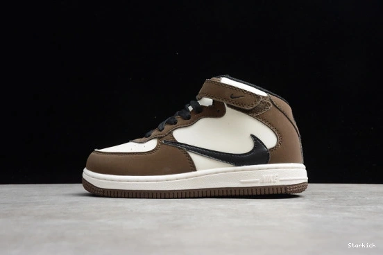 Force 1 Beige Brown x Scott Kids Nike Air Travis 07 Mid 314197-168 0926